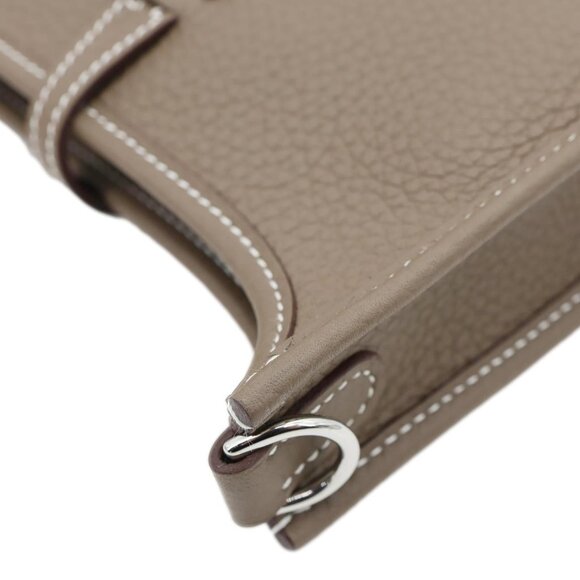 Hermes Evelyne TPM 16 Amazone Clemence Leather Crossbody Bag Etoupe - Picture 7 of 14